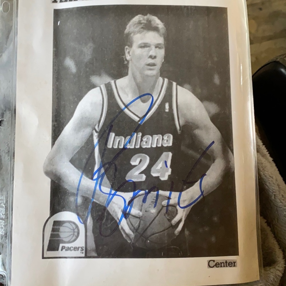 Rik Smits autographed photo